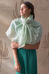 Magnolia Bloom Embroidered Wool Silk Stole